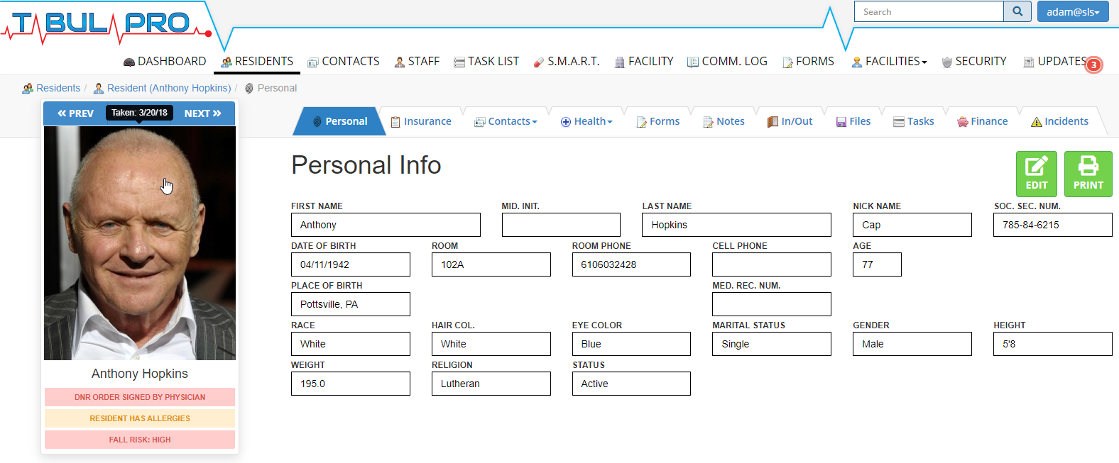 screenshot of Tabula Pro